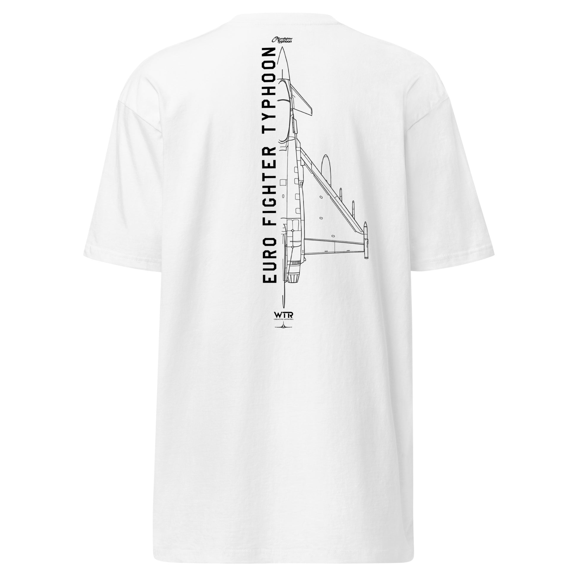 Eurofighter Typhoon EF2000 Hand-Drawn White T-Shirt