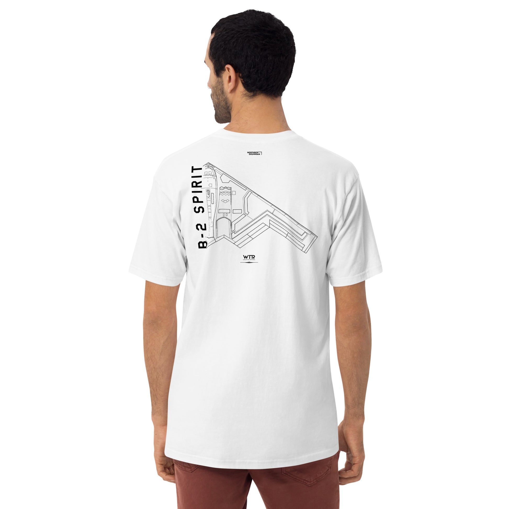 Northrop Grumman B-2 Spirit Hand-Drawn White T-Shirt