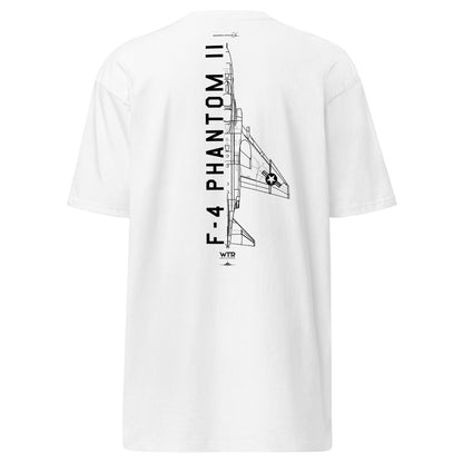 McDonnell Douglas Phantom F-4 Hand-Drawn White T-Shirt