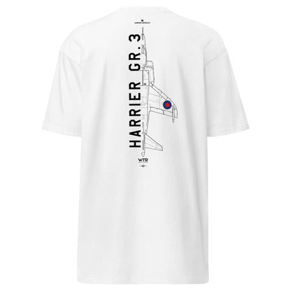 Hawker Harrier GR.3 Vertical Take-Off Fighter Hand-Drawn White T-Shirt