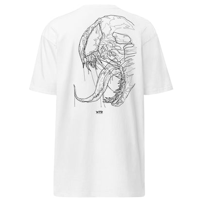 "WE ARE" Venom Symbiote-Inspired Graphic Hand-Drawn White T-Shirt