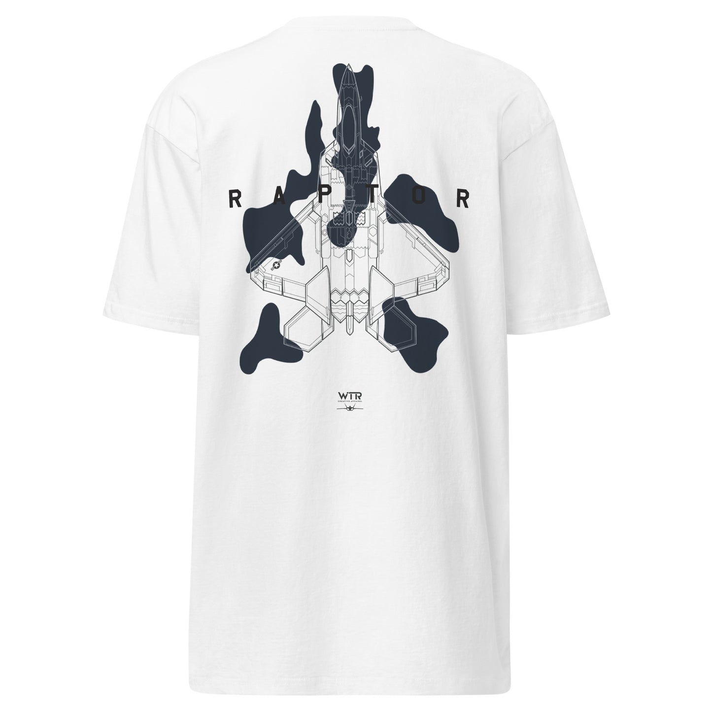 Lockheed Martin F-22 Raptor - Camo Study - Heavyweight White T-shirt