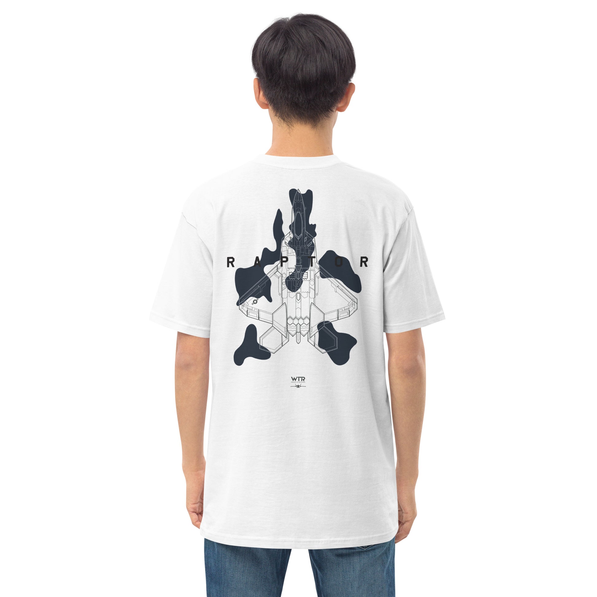 Lockheed Martin F-22 Raptor - Camo Study - Heavyweight White T-shirt