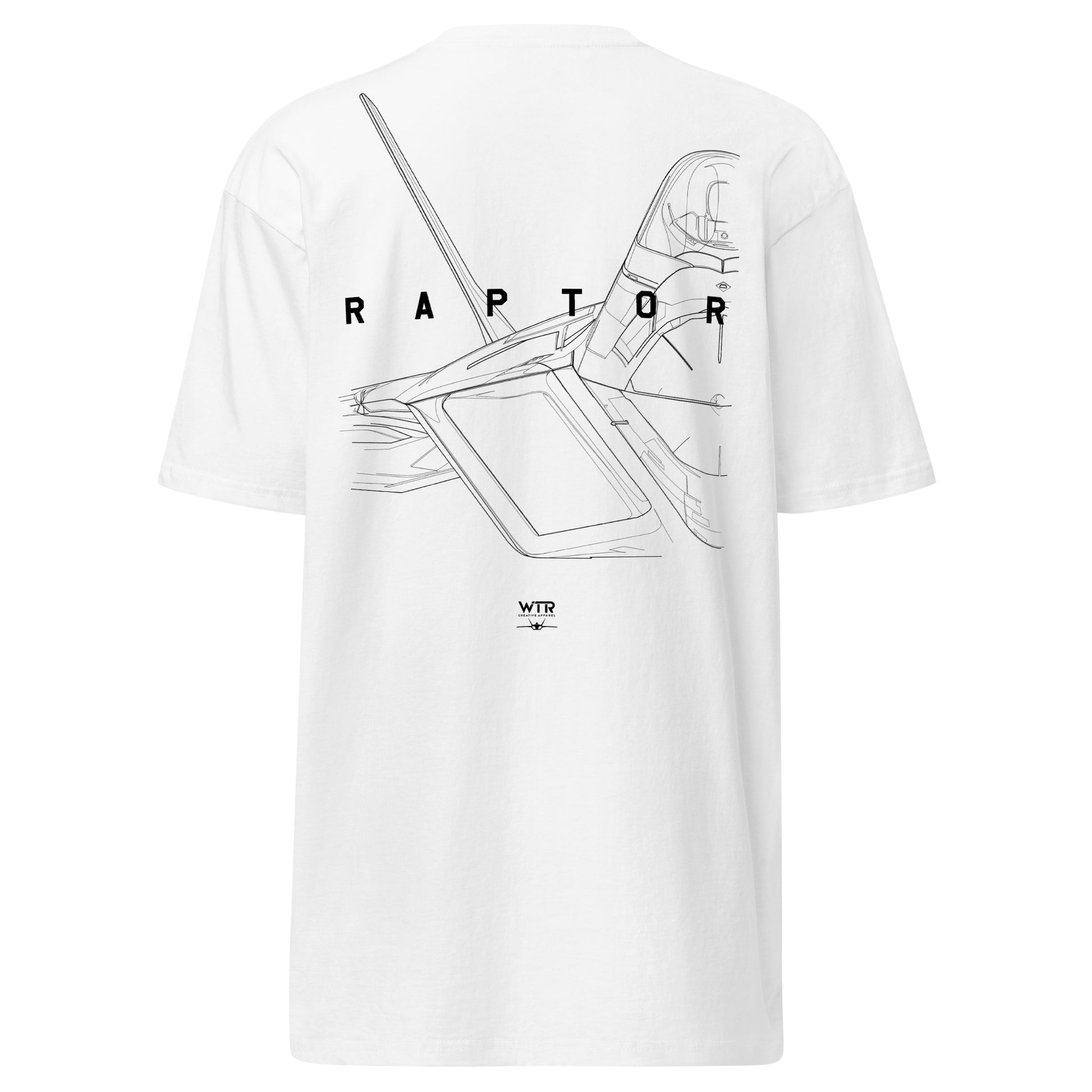 LOCKHEED MARTIN F-22 RAPTOR - FRONT CANOPY NOSE STUDY — HEAVYWEIGHT T-SHIRT artwork.