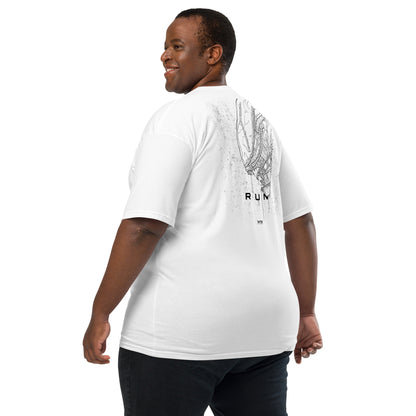 Hand-drawn schematic of the ALIEN XENOMORPH printed on a heavyweight T-shirt.