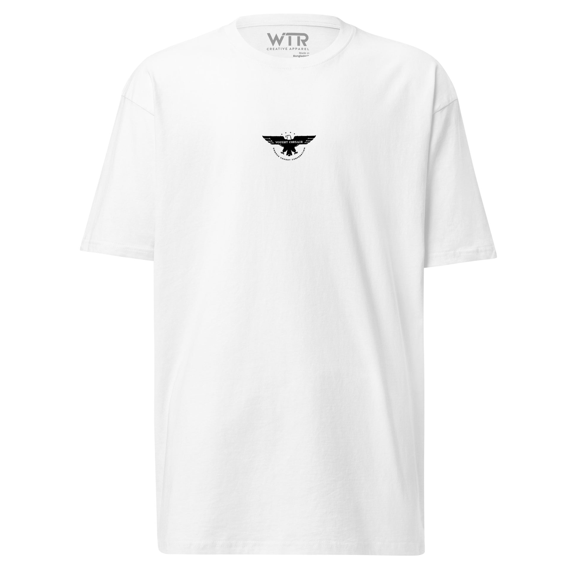 Vought F4U Corsair US Navy WW2 Pacific Theatre Hand-Drawn White T-Shirt