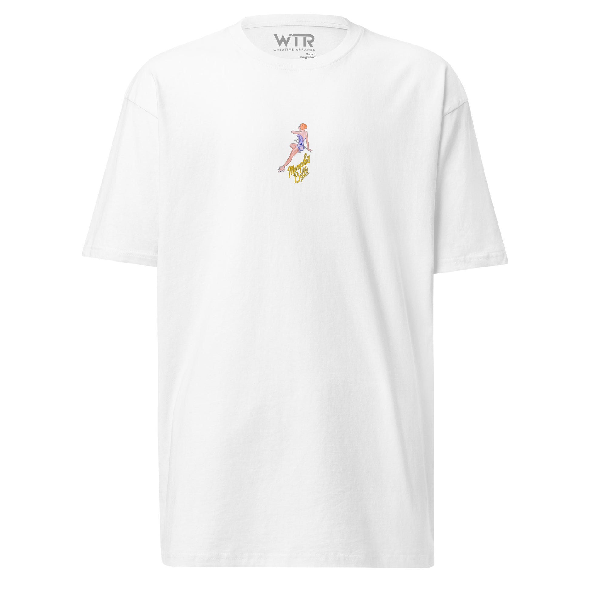 Boeing B-17F Flying Fortress Memphis Belle Edition Hand-Drawn White T-Shirt