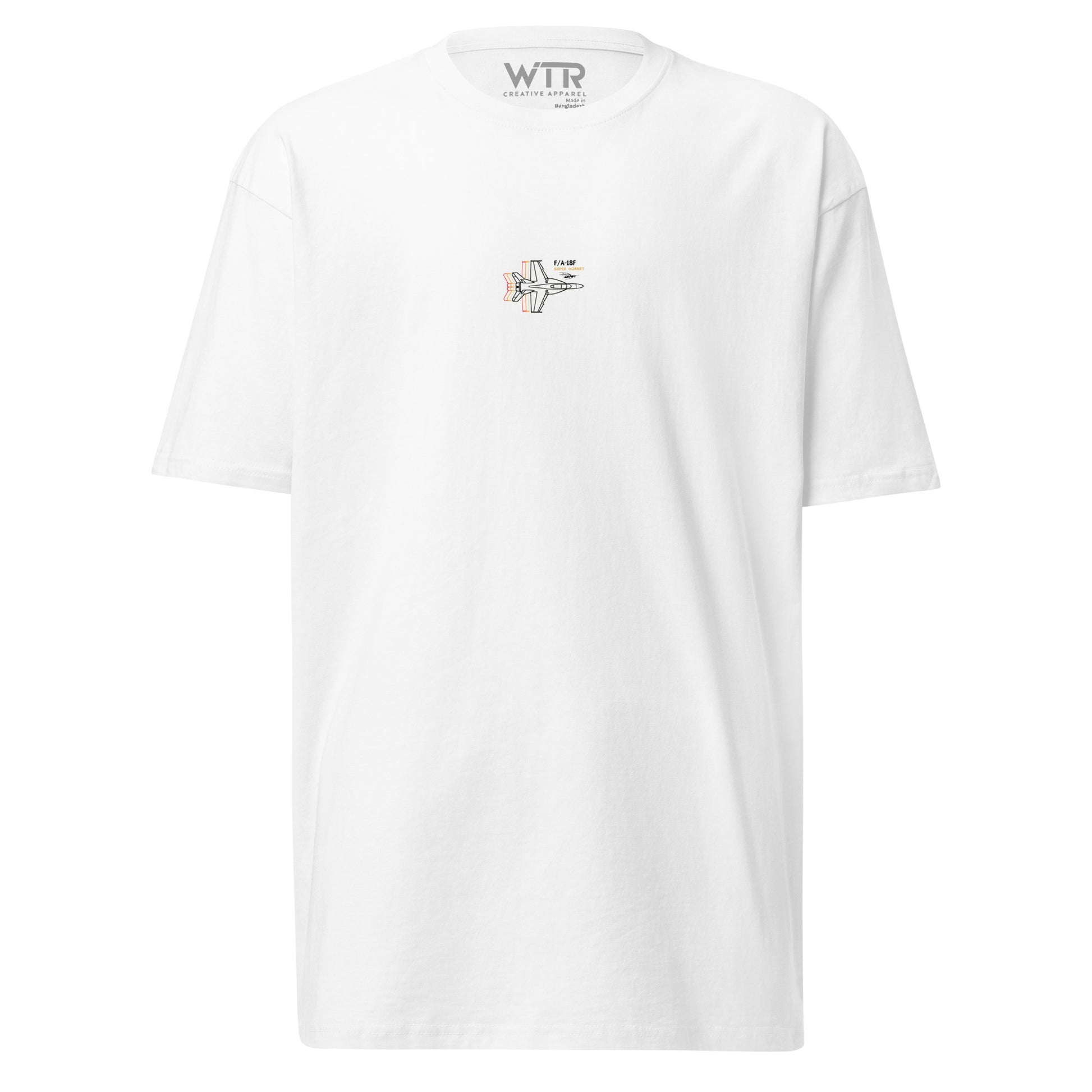 Boeing F/A-18F Super Hornet Hand-Drawn White T-Shirt