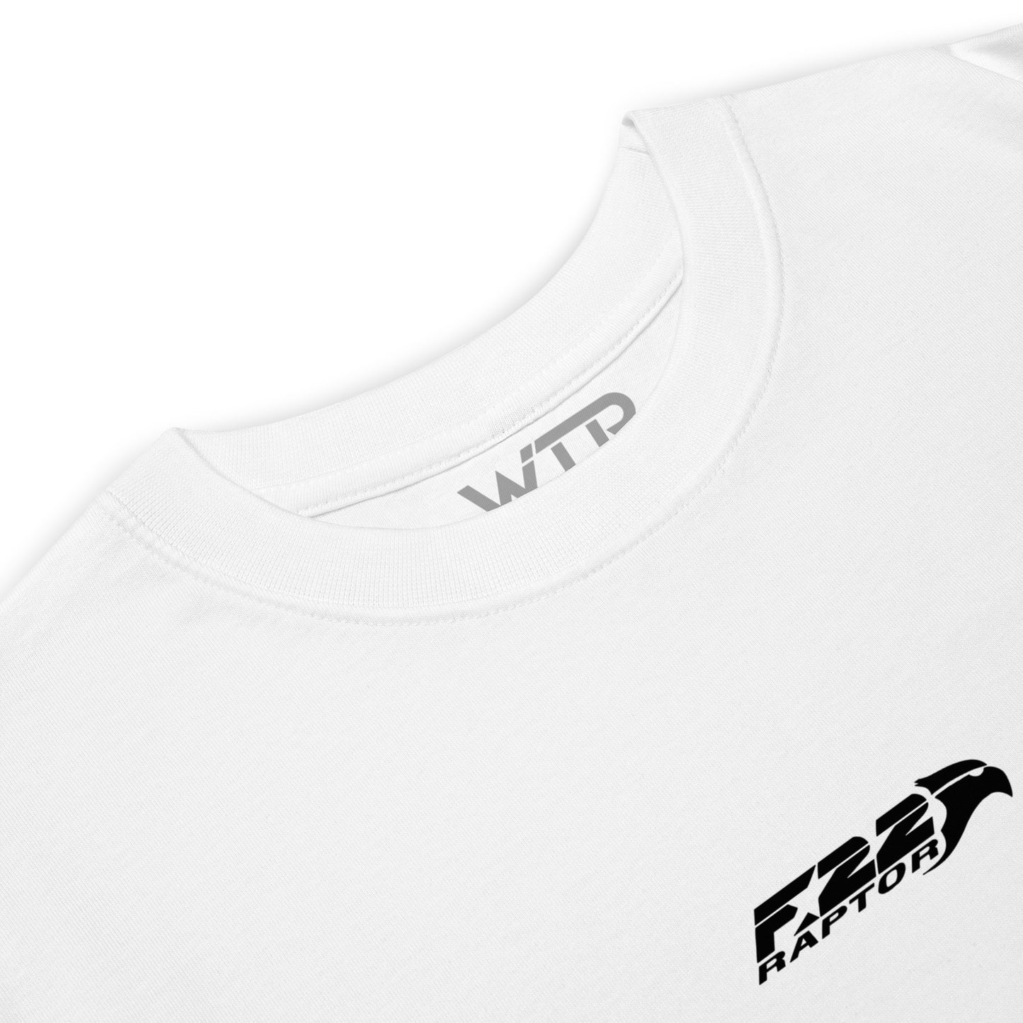 Lockheed Martin F-22 Raptor Hand-Drawn White T-Shirt
