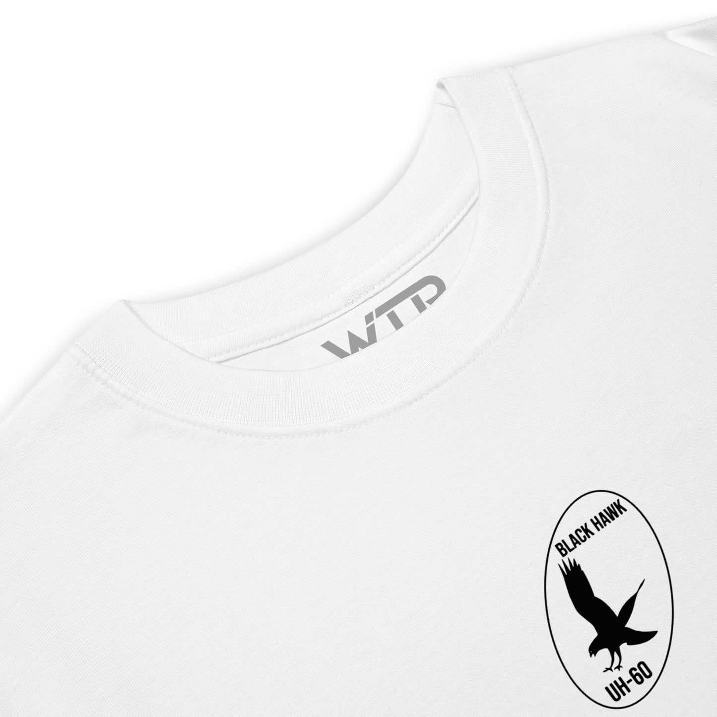 Sikorsky UH-60M Black Hawk Hand-Drawn White T-Shirt