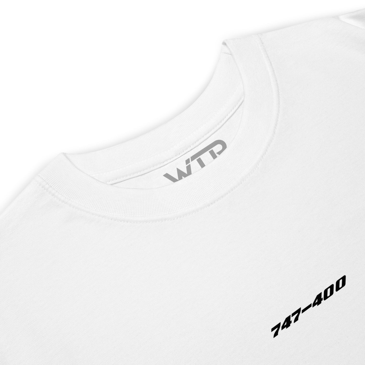 Boeing 747-400 Singapore Airlines Variant Hand-Drawn White T-Shirt