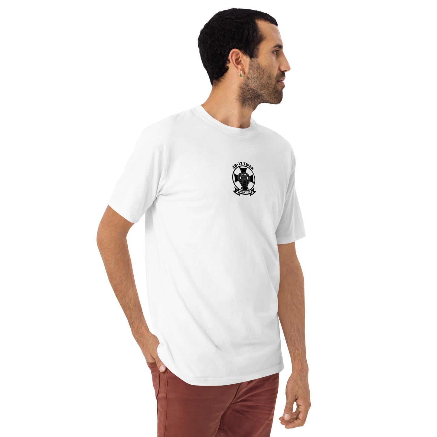 Bell AH-1Z Viper Attack Helicopter Hand-Drawn White T-Shirt