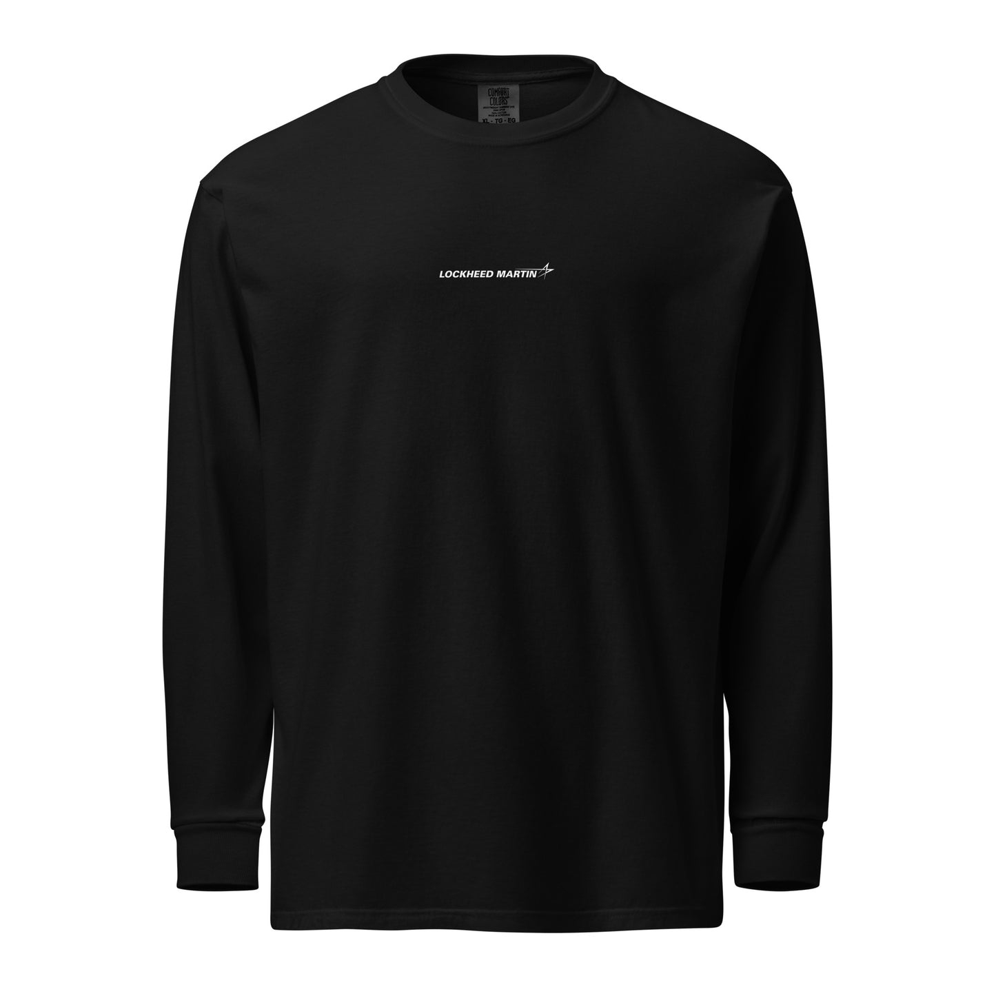 Hand-drawn technical schematic of the Lockheed Martin F-22 Raptor stealth fighter on a standard long-sleeve t-shirt.