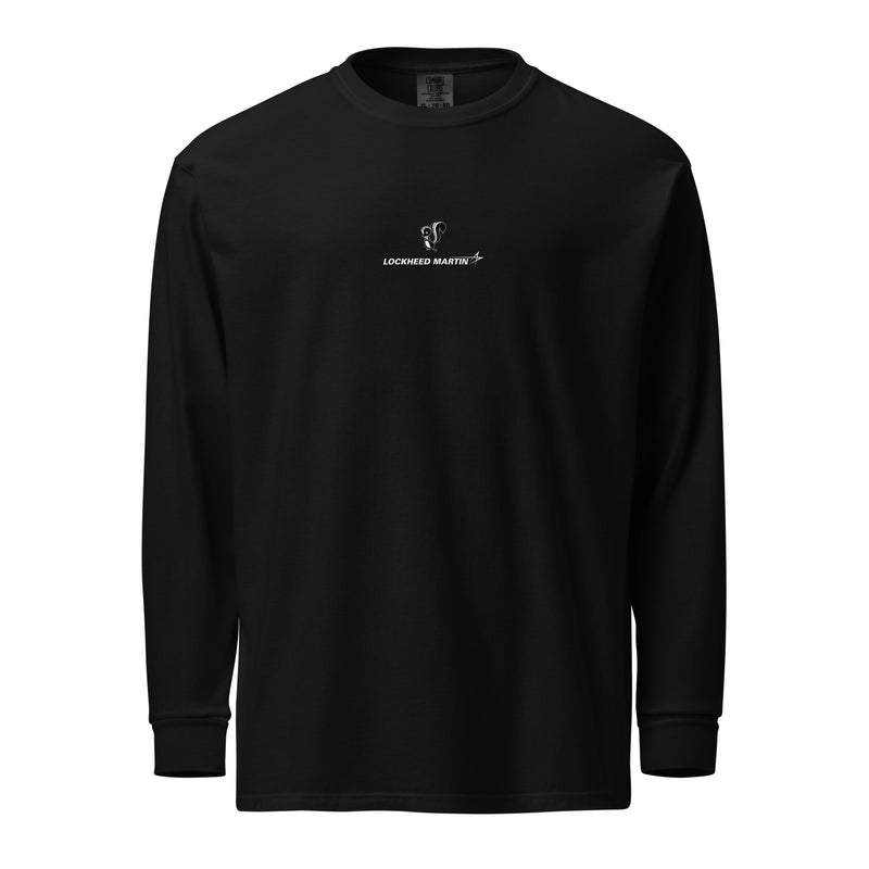 Hand-drawn schematic of the Lockheed Martin Skunk Works SR-72 Darkstar printed on a standard long-sleeve t-shirt.