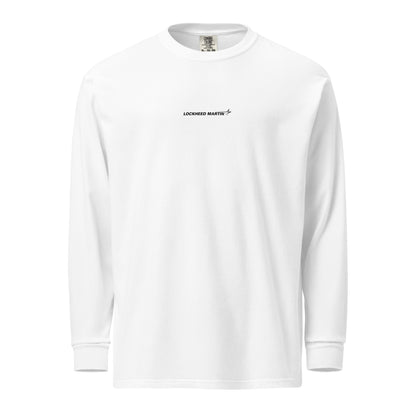 Hand-drawn technical schematic of the Lockheed Martin F-22 Raptor stealth fighter on a standard long-sleeve t-shirt.