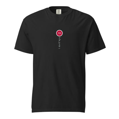 Hand-drawn schematic of the Mitsubishi F-15J Eagle Aggressor Camouflage livery printed on a standard classic-fit t-shirt.