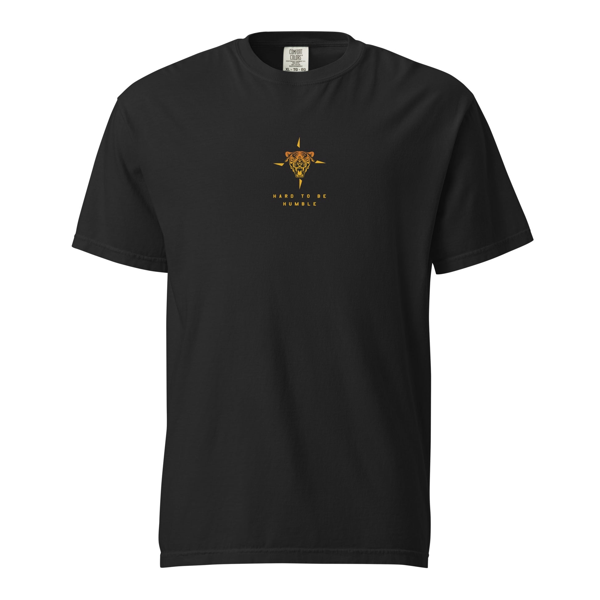 Hand-drawn schematic of the F-16 Belgian Air Force 31st Tiger Squadron 65th Anniversary livery on a standard t-shirt.