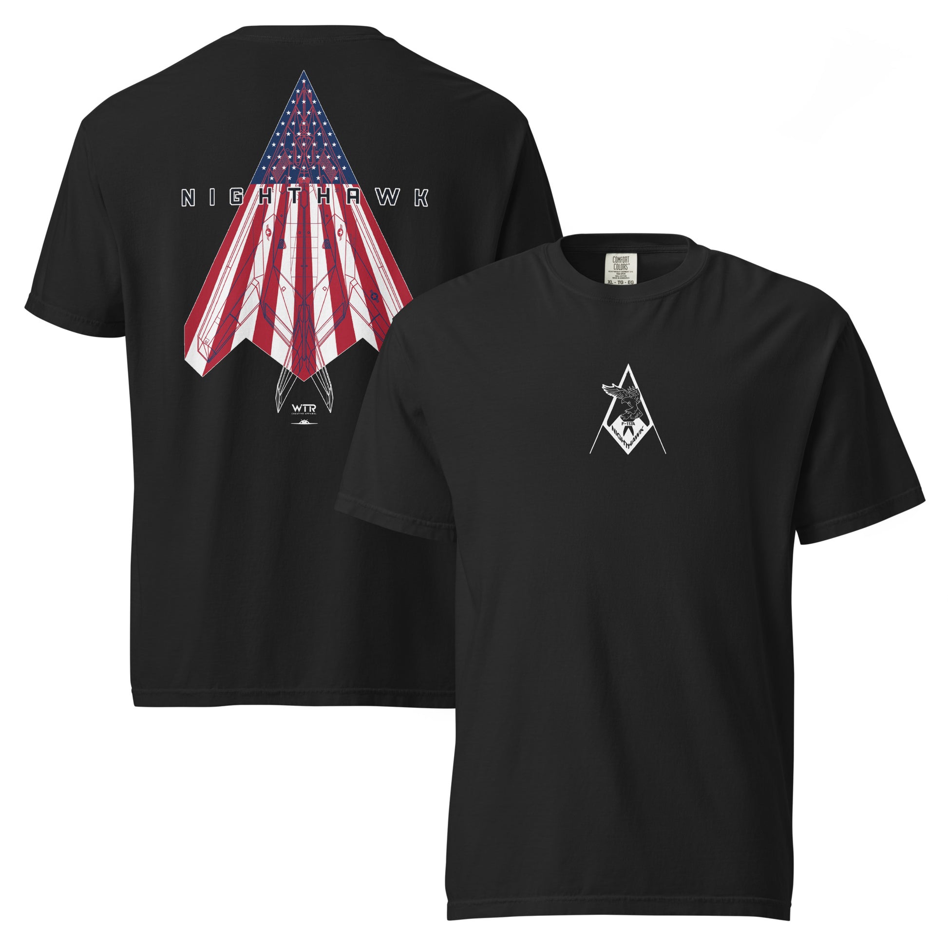 LOCKHEED MARTIN SKUNK WORKS F-117 NIGHTHAWK - 'LAST FLIGHT/ MURICA' LIVERY — STANDARD T-SHIRT artwork.; special livery