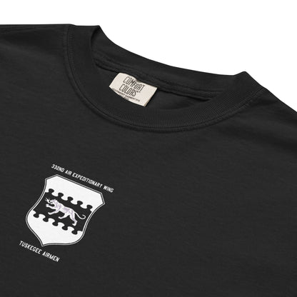 NORTH AMERICAN P-51D MUSTANG - 332ND EXPEDITIONARY OPERATIONS GROUP LIVERY EDITION (RED TAILS) — hand-drawn artwork printed on standard T-shirt; special livery.