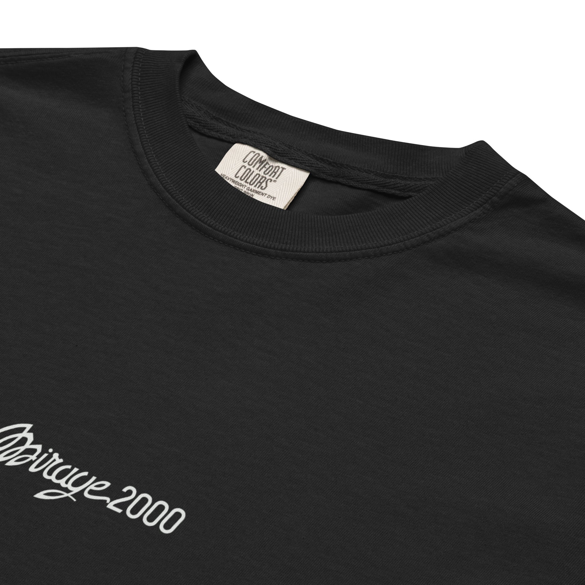 DASSAULT MIRAGE 2000 — hand-drawn FIGHTER schematic artwork printed on standard T-shirt.