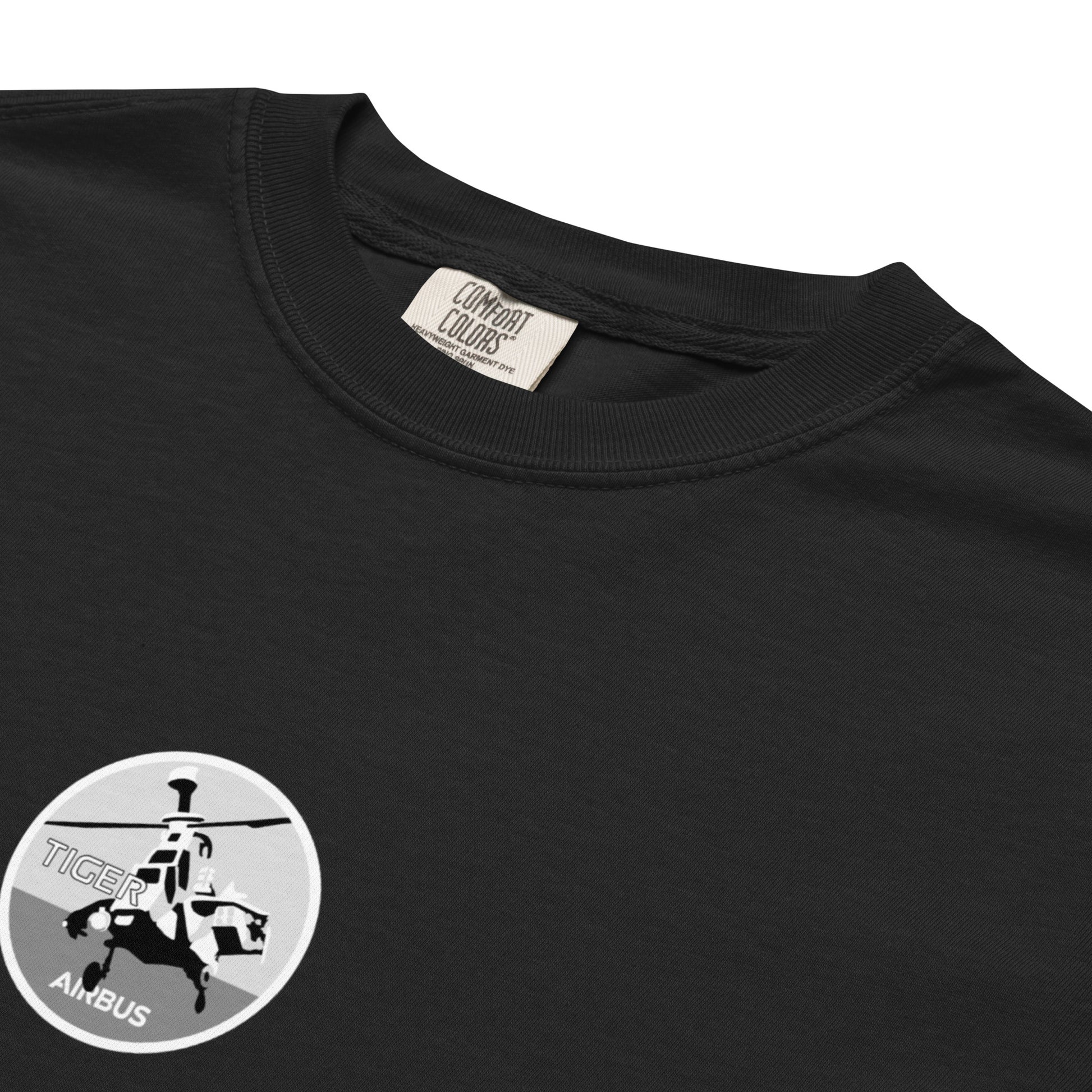 EUROCOPTER TIGER UHT — hand-drawn schematic artwork printed on standard T-shirt.