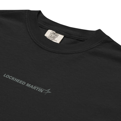 Hand-drawn schematic of the Lockheed Martin F-22 Raptor airframe and camouflage design printed on a standard t-shirt.