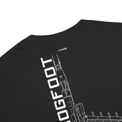 Sukhoi Su-25 Grach Frogfoot Schematic Standard Black T-Shirt