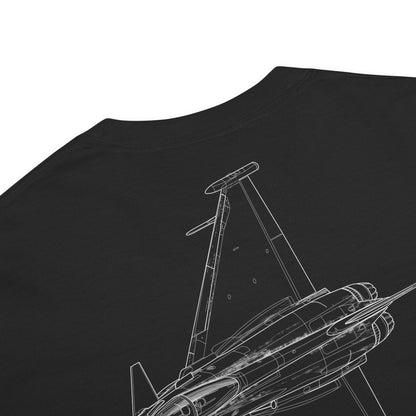 Eurofighter Typhoon EF2000 Mach Loop Low Pass Banking Hand-Drawn Standard Black T-Shirt