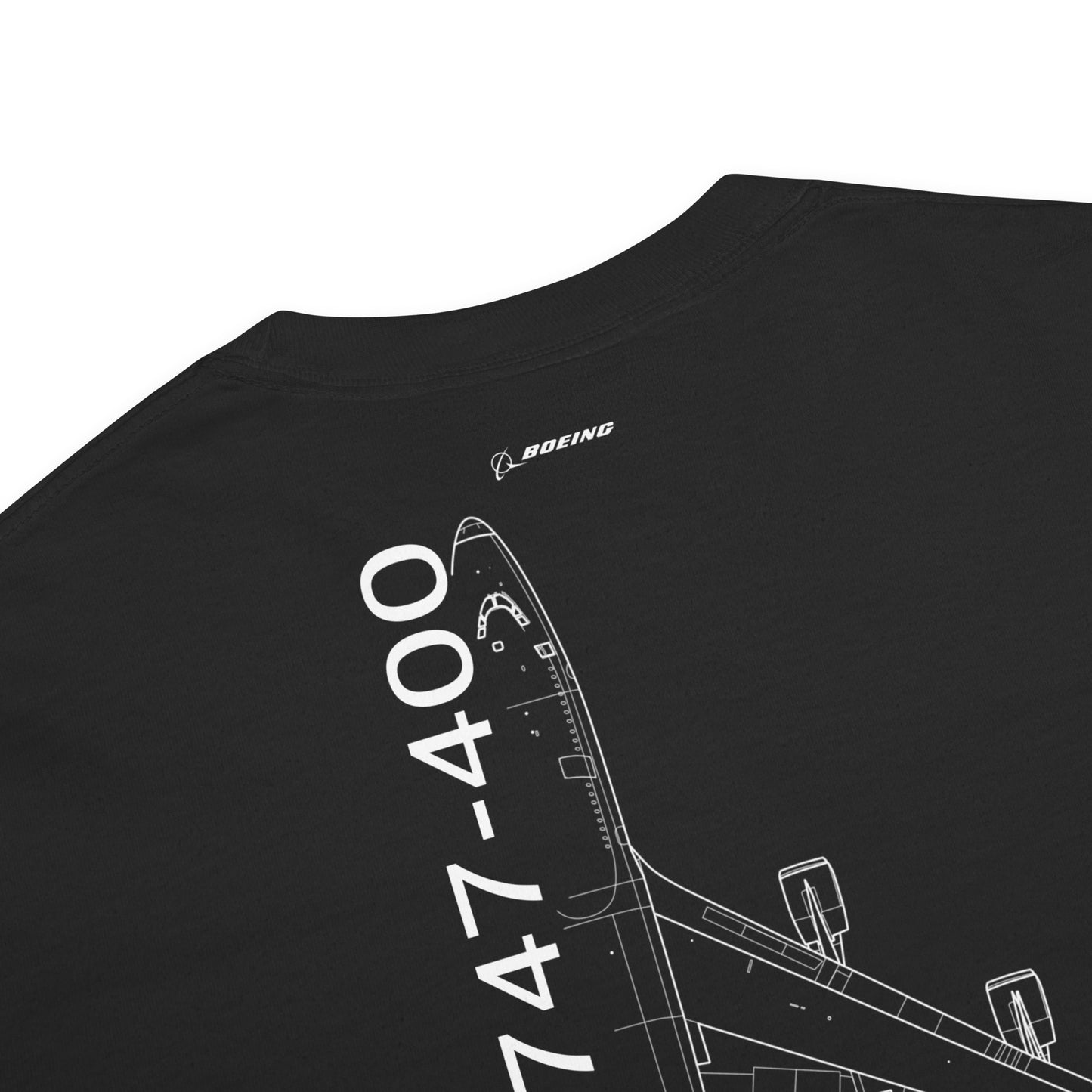 BOEING 747-400 JUMBO EDITION — hand-drawn artwork printed on standard T-shirt.