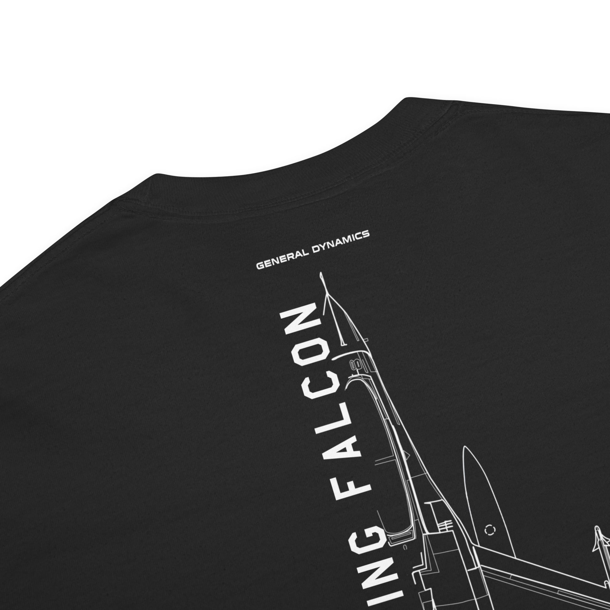 GENERAL DYNAMICS F-16D FIGHTING FALCON BLOCK 52 — hand-drawn artwork printed on standard T-shirt.