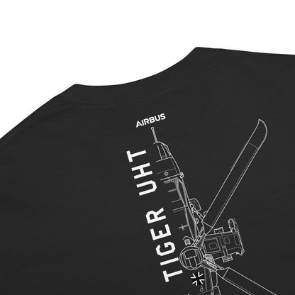 EUROCOPTER TIGER UHT — hand-drawn schematic artwork printed on standard T-shirt.
