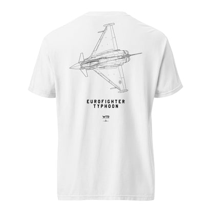 Eurofighter Typhoon EF2000 Mach Loop Low Pass Banking Hand-Drawn Standard White T-Shirt