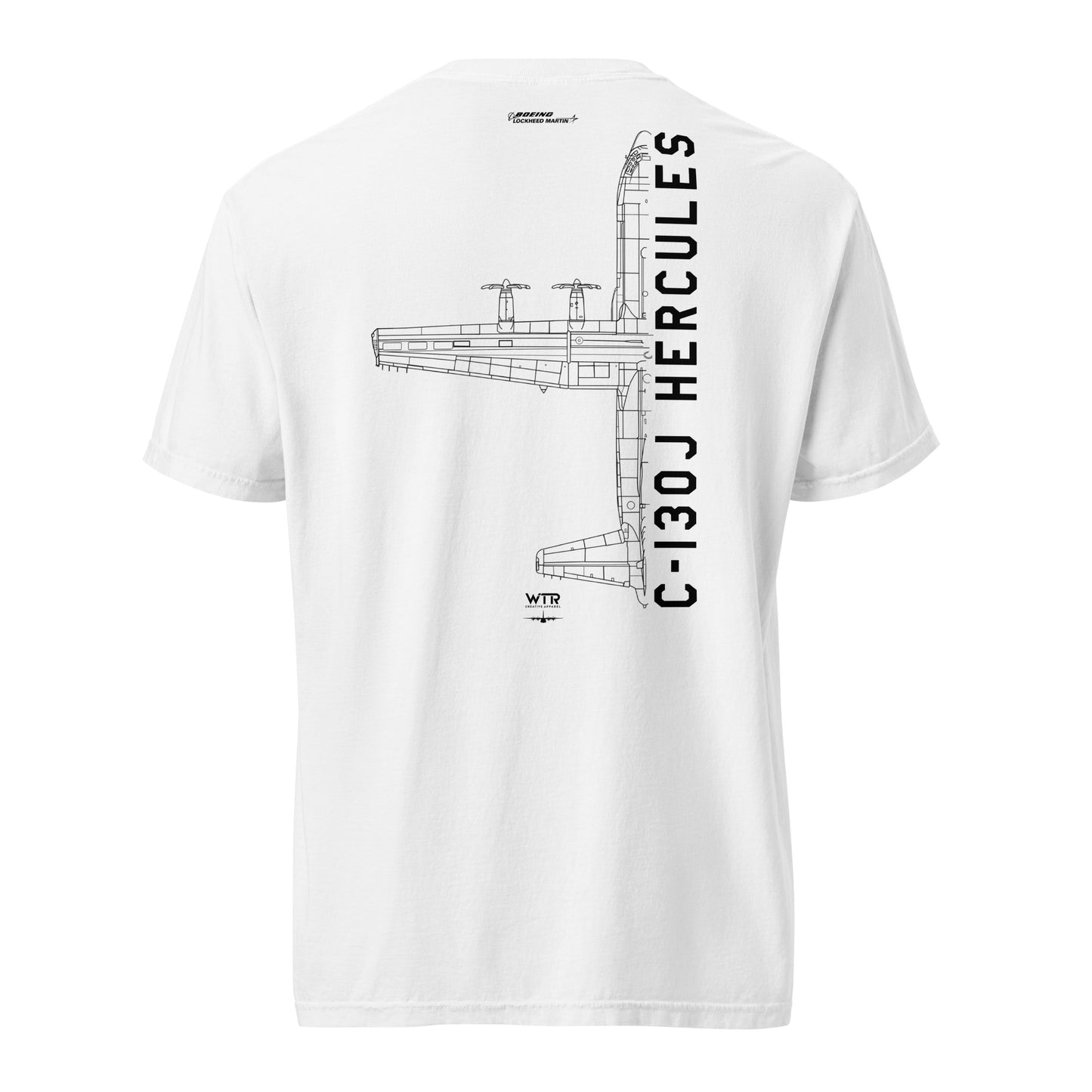 Lockheed Martin C-130J Hercules Schematic Design Standard White T-shirt.