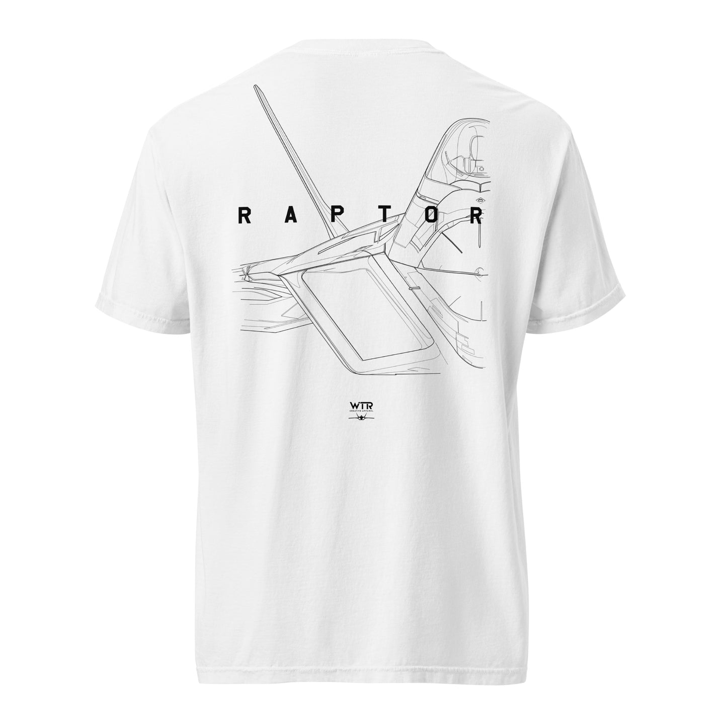 Lockheed Martin F-22 Raptor - Nose & Canopy Hand drawn Design- Standard White T-shirt