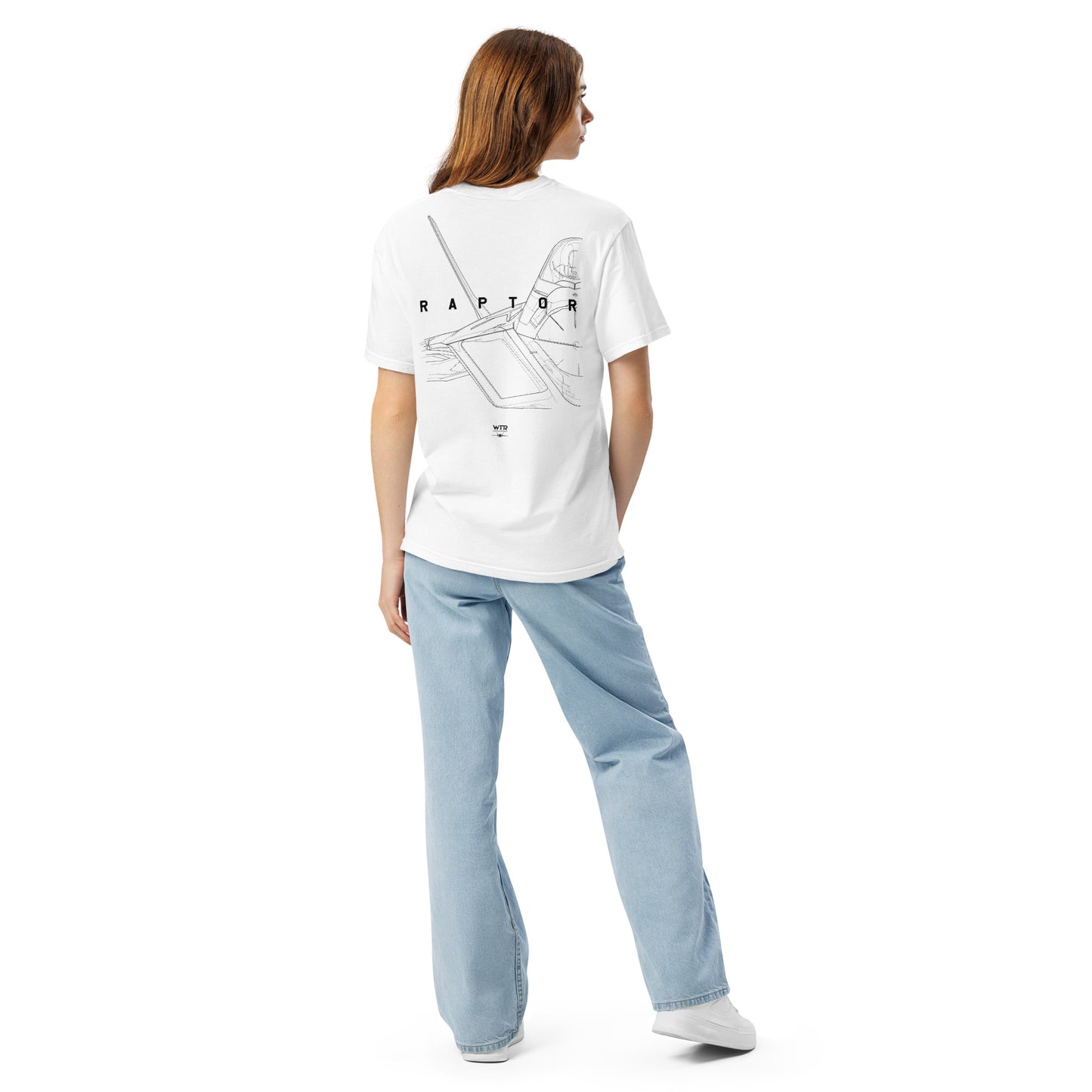 Lockheed Martin F-22 Raptor - Nose & Canopy Hand drawn Design- Standard White T-shirt