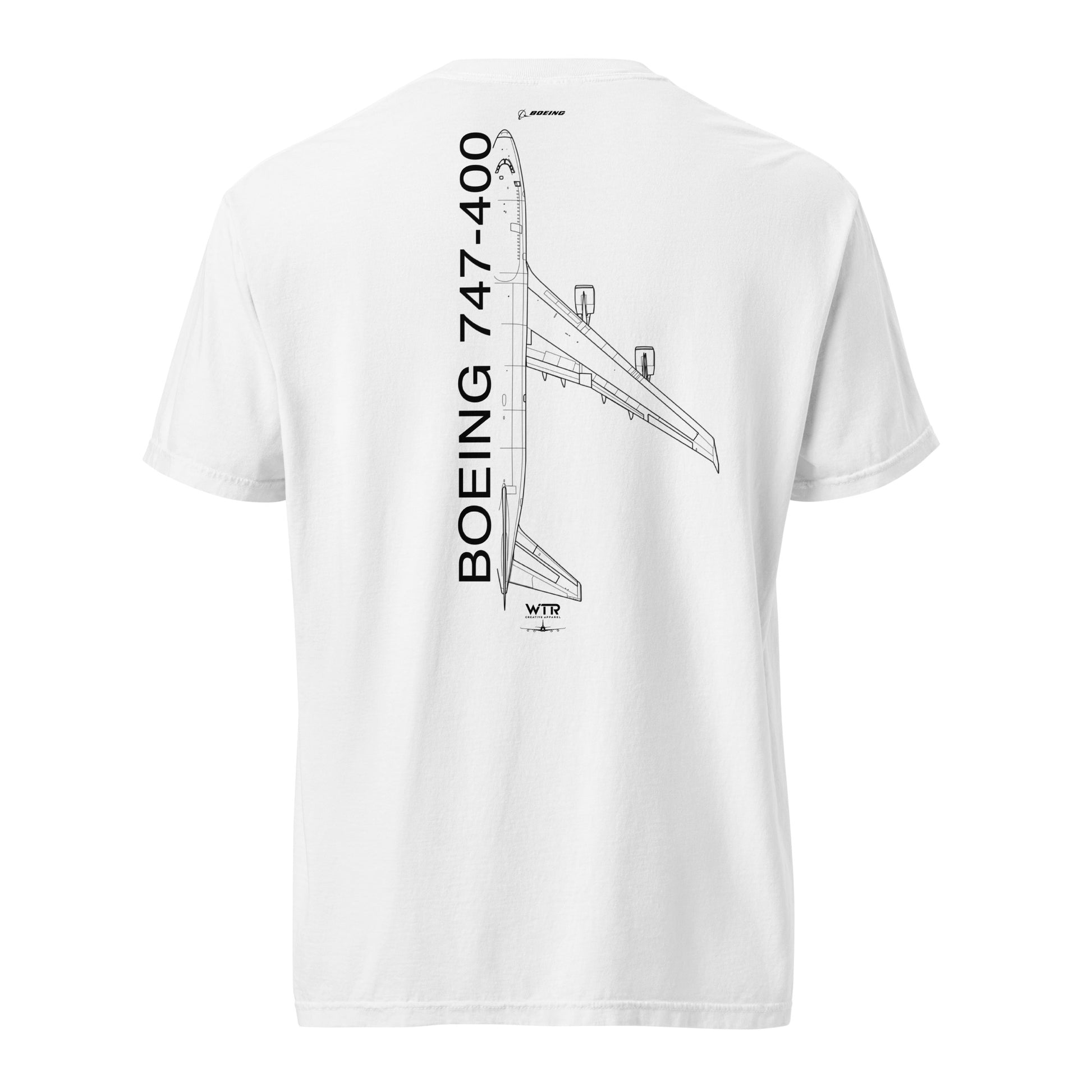 BOEING 747-400 JUMBO EDITION — hand-drawn artwork printed on standard T-shirt.