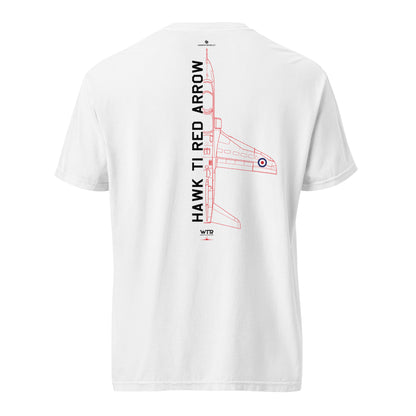 BAE HAWK T1 - RED ARROWS DISPLAY EDITION — hand-drawn artwork printed on standard T-shirt.