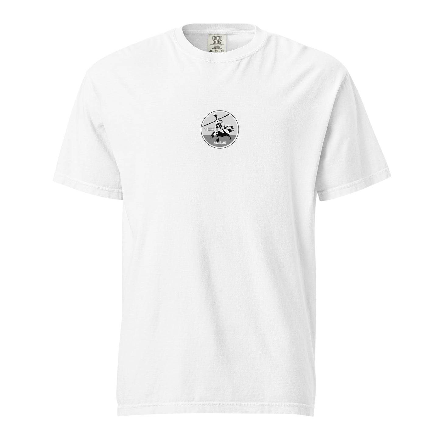 EUROCOPTER TIGER UHT — hand-drawn schematic artwork printed on standard T-shirt.