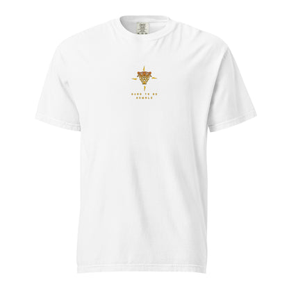 Hand-drawn schematic of the F-16 Belgian Air Force 31st Tiger Squadron 65th Anniversary livery on a standard t-shirt.