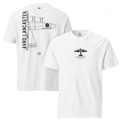 Avro Lancaster WW2 617 Squadron Dambuster Hand-Drawn Standard White T-Shirt
