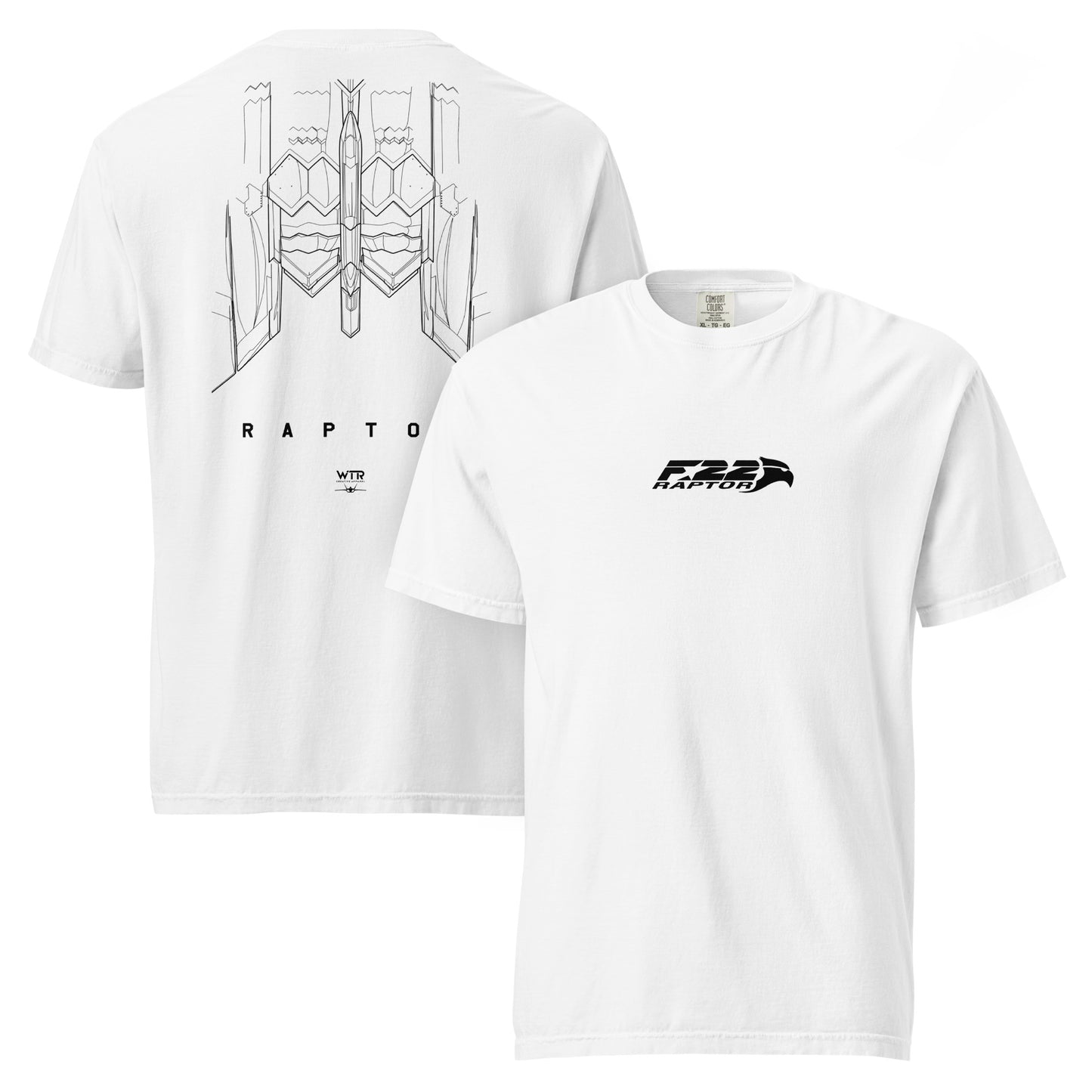 Lockheed Martin F-22 Raptor - Thrust Vector Tail Hand Drawn - Standard White T-shirt