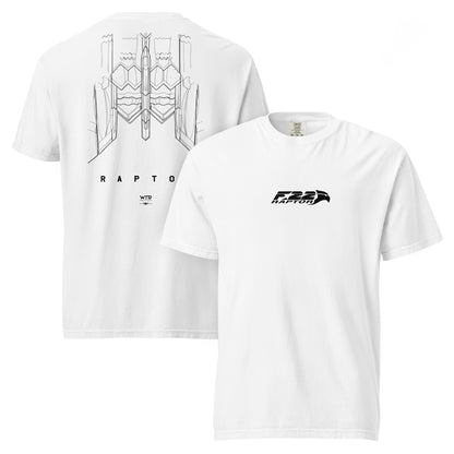 Lockheed Martin F-22 Raptor - Thrust Vector Tail Hand Drawn - Standard White T-shirt