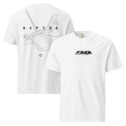 Lockheed Martin F-22 Raptor - Nose & Canopy Hand drawn Design- Standard White T-shirt