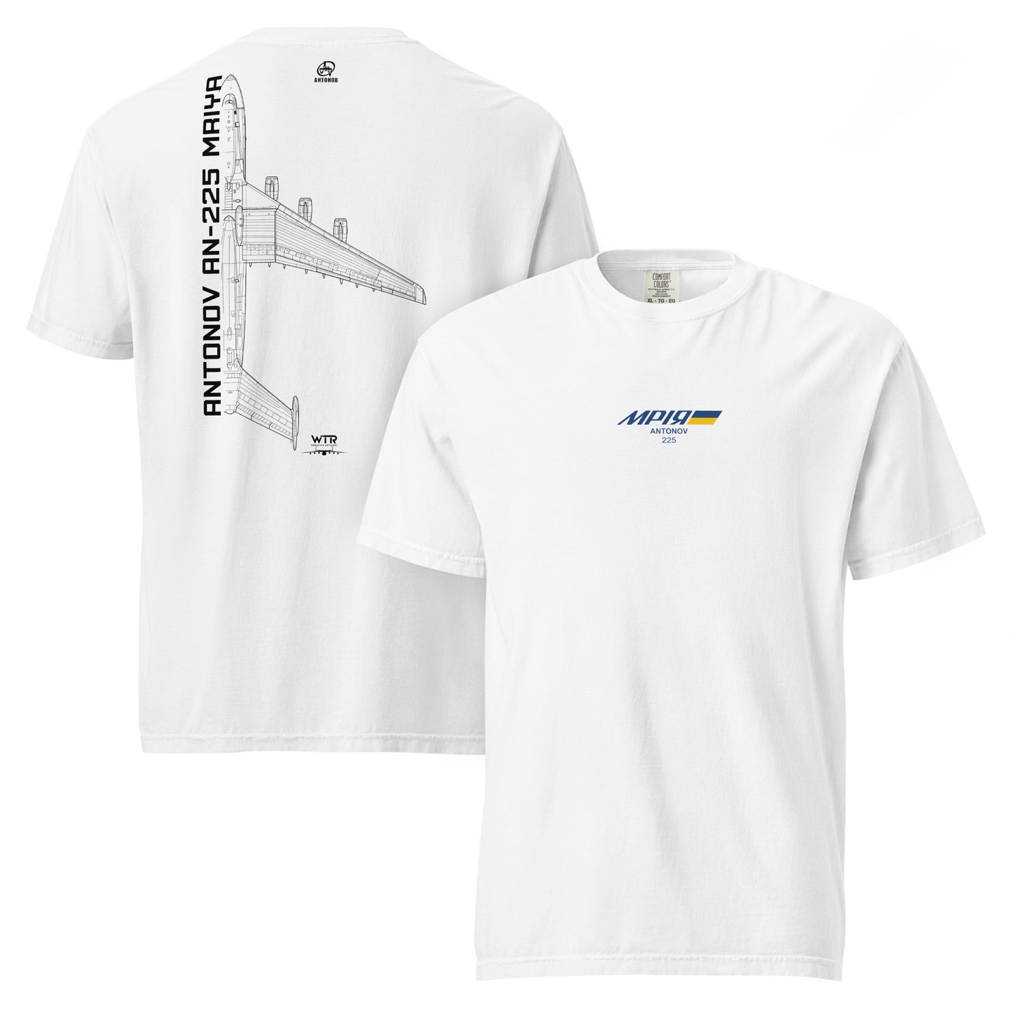 Antonov AN225 Mriya - Hand Drawn Schematic - Standard White T-shirt