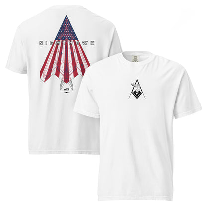 LOCKHEED MARTIN SKUNK WORKS F-117 NIGHTHAWK - 'LAST FLIGHT/ MURICA' LIVERY — STANDARD T-SHIRT artwork.; special livery