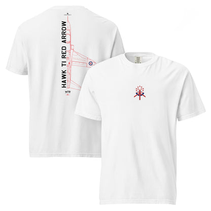 BAE HAWK T1 - RED ARROWS DISPLAY EDITION — hand-drawn artwork printed on standard T-shirt.