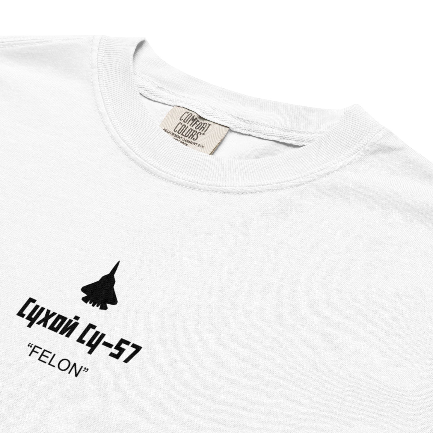 Sukhoi Su-57 T-50 Felon Camouflage Design Schematic - Standard White T-shirt.