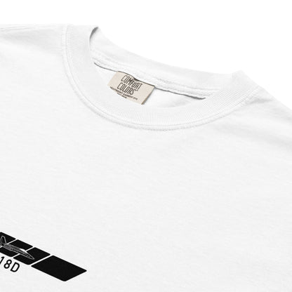 MCDONNELL DOUGLAS F/A-18D HORNET — hand-drawn schematic artwork printed on standard T-shirt.