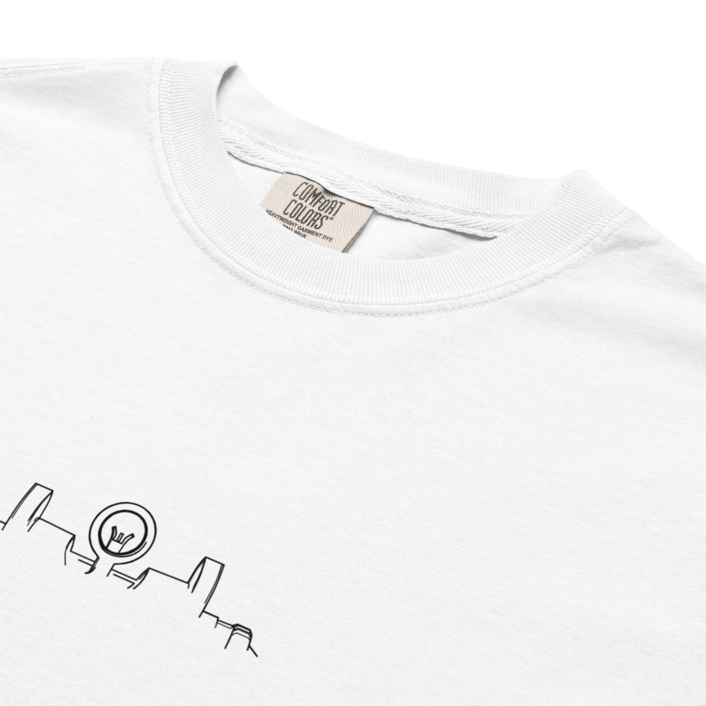 Hand-drawn schematic of the SPRINGFIELD M1 GARAND RIFLE printed on a standard T-shirt.