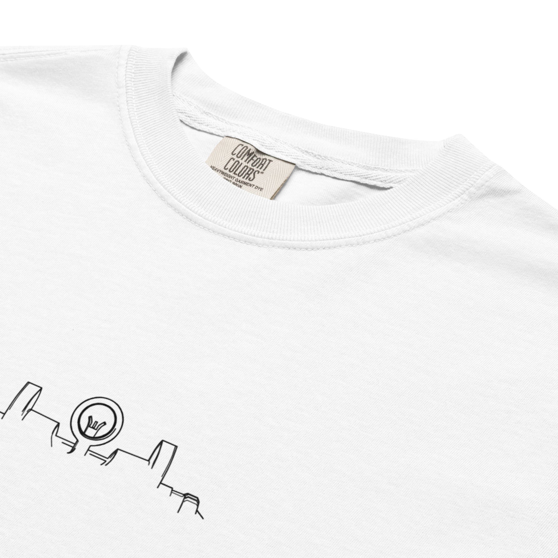 Hand-drawn schematic of the SPRINGFIELD M1 GARAND RIFLE printed on a standard T-shirt.